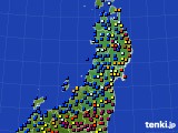 東北地方のアメダス実況(日照時間)(2015年12月25日)