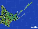 道東のアメダス実況(日照時間)(2015年12月25日)