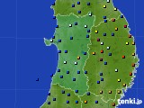 2015年12月25日の秋田県のアメダス(日照時間)