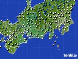 2015年12月25日の東海地方のアメダス(気温)