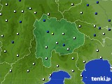 2015年12月25日の山梨県のアメダス(風向・風速)