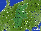 2015年12月25日の長野県のアメダス(風向・風速)