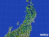 2015年12月26日の東北地方のアメダス(気温)