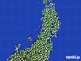 東北地方のアメダス実況(風向・風速)(2015年12月26日)