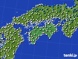 2015年12月27日の四国地方のアメダス(気温)