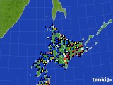 北海道地方のアメダス実況(日照時間)(2015年12月28日)