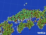 2015年12月28日の中国地方のアメダス(日照時間)