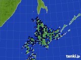 2015年12月28日の北海道地方のアメダス(気温)