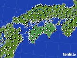 2015年12月28日の四国地方のアメダス(気温)