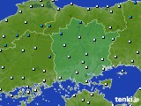 2015年12月28日の岡山県のアメダス(気温)