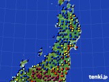 2015年12月29日の東北地方のアメダス(日照時間)