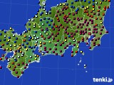 2015年12月29日の東海地方のアメダス(日照時間)