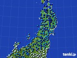 2015年12月29日の東北地方のアメダス(気温)