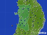 2015年12月29日の秋田県のアメダス(風向・風速)