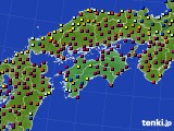 2015年12月30日の四国地方のアメダス(日照時間)