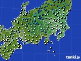 関東・甲信地方のアメダス実況(気温)(2015年12月30日)