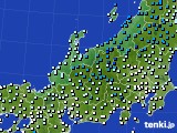 北陸地方のアメダス実況(気温)(2015年12月30日)
