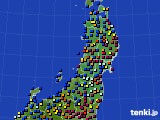 2015年12月31日の東北地方のアメダス(日照時間)