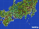 2015年12月31日の東海地方のアメダス(日照時間)