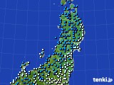 東北地方のアメダス実況(気温)(2015年12月31日)