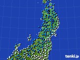 2015年12月31日の東北地方のアメダス(気温)