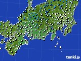 2015年12月31日の東海地方のアメダス(気温)