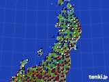 2016年01月01日の東北地方のアメダス(日照時間)