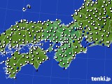 近畿地方のアメダス実況(風向・風速)(2016年01月01日)