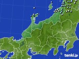 北陸地方のアメダス実況(降水量)(2016年01月02日)