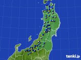 東北地方のアメダス実況(積雪深)(2016年01月02日)
