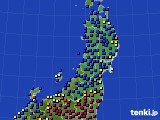 2016年01月02日の東北地方のアメダス(日照時間)