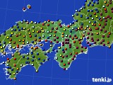 近畿地方のアメダス実況(日照時間)(2016年01月02日)