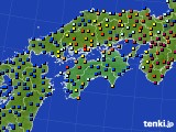 四国地方のアメダス実況(日照時間)(2016年01月02日)