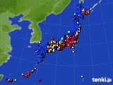 アメダス実況(日照時間)(2016年01月02日)