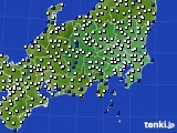 関東・甲信地方のアメダス実況(風向・風速)(2016年01月02日)