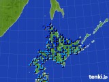北海道地方のアメダス実況(気温)(2016年01月03日)