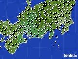 2016年01月03日の東海地方のアメダス(風向・風速)