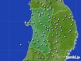 秋田県のアメダス実況(降水量)(2016年01月04日)