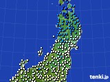 東北地方のアメダス実況(気温)(2016年01月04日)