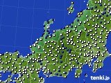 北陸地方のアメダス実況(風向・風速)(2016年01月04日)