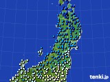 東北地方のアメダス実況(気温)(2016年01月05日)