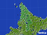 道北のアメダス実況(風向・風速)(2016年01月05日)