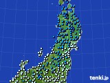 2016年01月06日の東北地方のアメダス(気温)