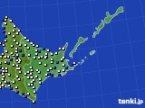 道東のアメダス実況(風向・風速)(2016年01月06日)