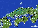 2016年01月07日の中国地方のアメダス(気温)