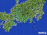 2016年01月07日の東海地方のアメダス(風向・風速)