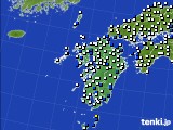 九州地方のアメダス実況(風向・風速)(2016年01月07日)