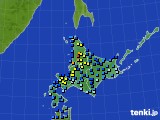 2016年01月08日の北海道地方のアメダス(積雪深)