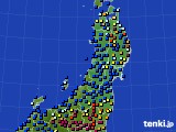 2016年01月08日の東北地方のアメダス(日照時間)