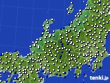 2016年01月08日の北陸地方のアメダス(風向・風速)